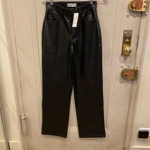 Never worn with tags Abercrombie and Fitch vegan leather pants.